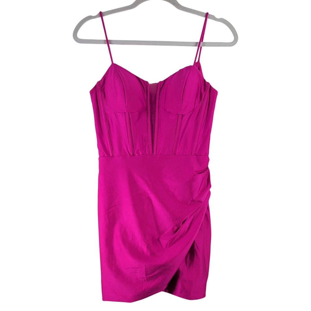 Blondie Nites Hot Pink Mini Dress, Size Medium